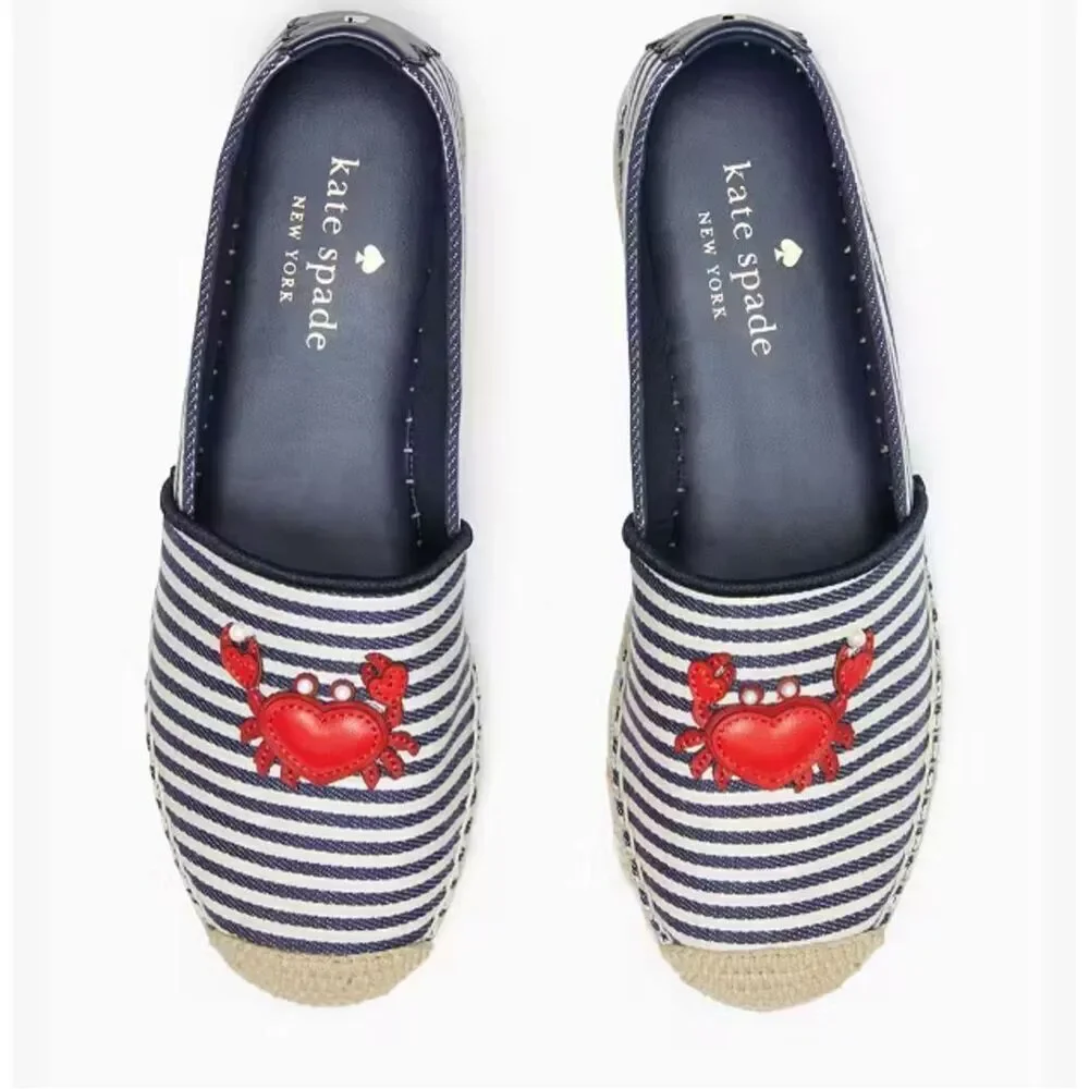 Kate Spade Surprise Laguna Espadrilles crab size 8 NWB